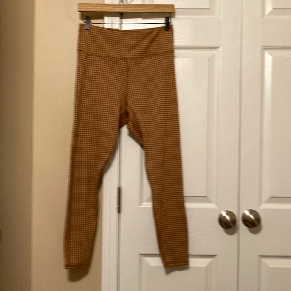 Madewell MWL flex high-rise 25” leggings in check